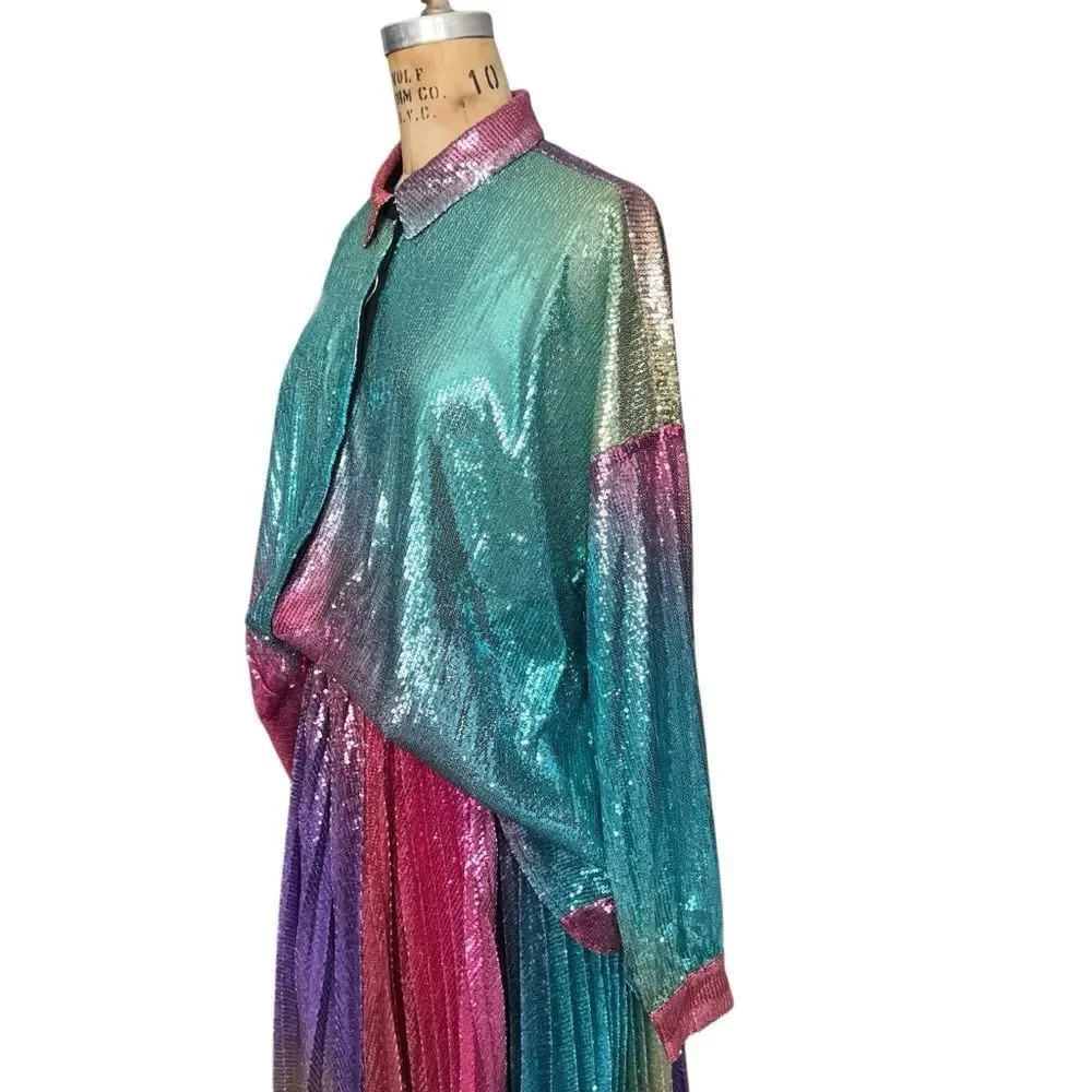 Marco Bologna Multicolored Sequin Dress Size M